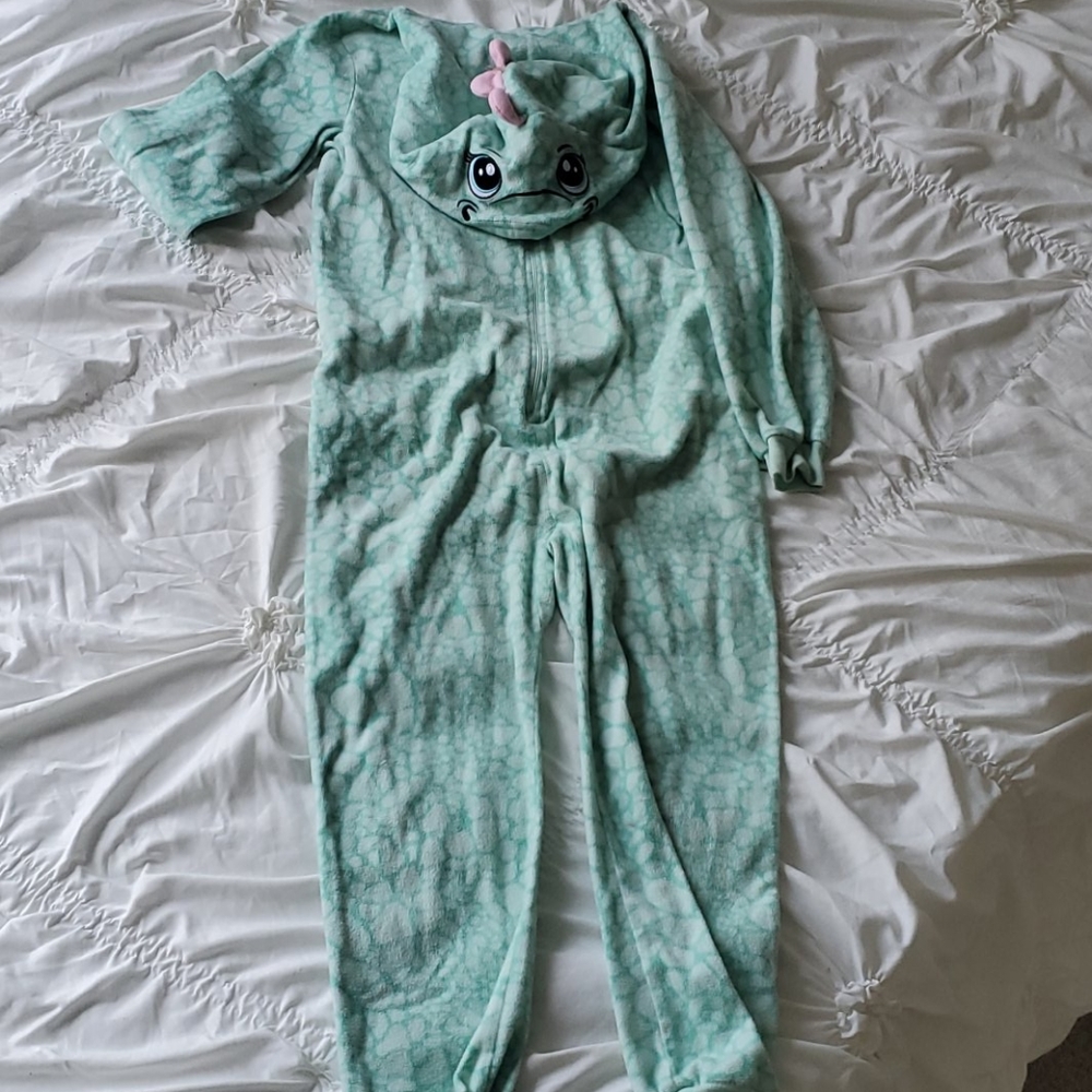 Dinosaur pajama onzzie with hood